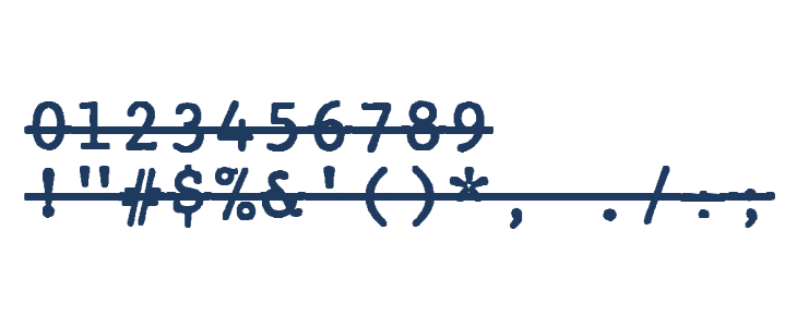 JMHTypewritermonoOver-Regular Other Characters