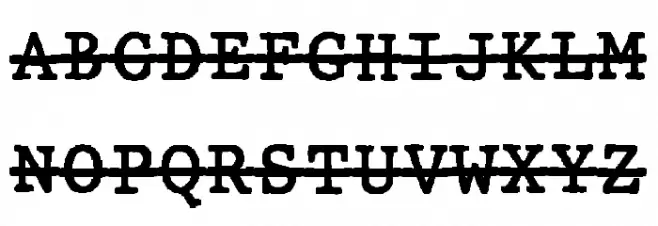 JMHTypewritermonoOver-Regular Polices MAJUSCULES