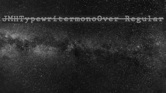JMHTypewritermonoOver-Regular Font examples