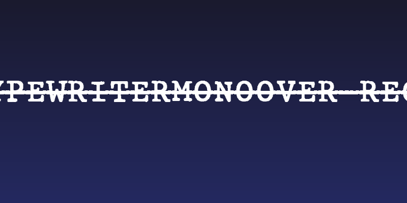JMHTypewritermonoOver-Regular Social Header