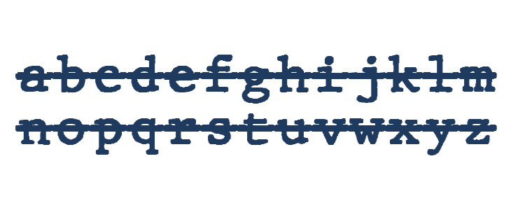 JMHTypewritermonoOver-Regular Lowercase