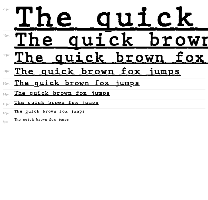 JMHTypewritermonoUnder-Regular Waterfall