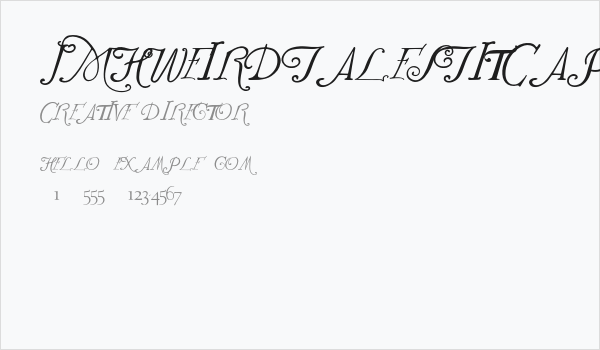 JMHWeirdTalesTitCaps-Regular Business Card