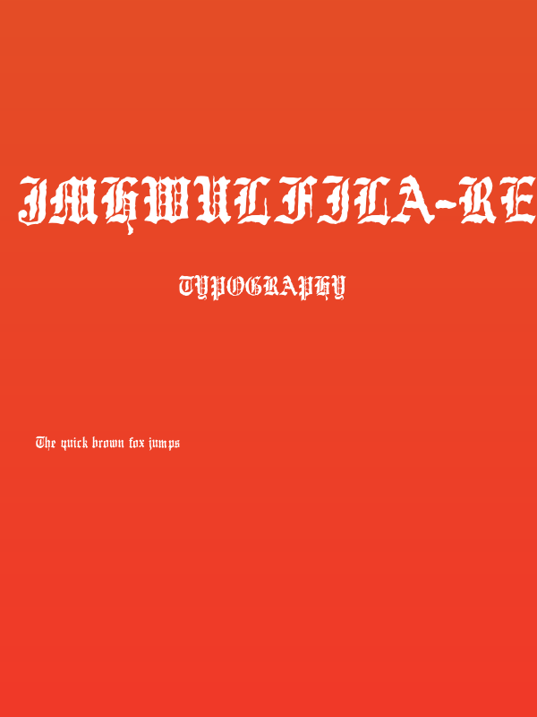 JMHWulfila-Regular Poster