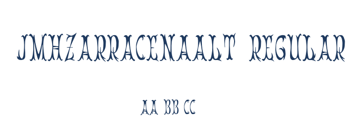 JMHZarracenaAlt-Regular Font Preview