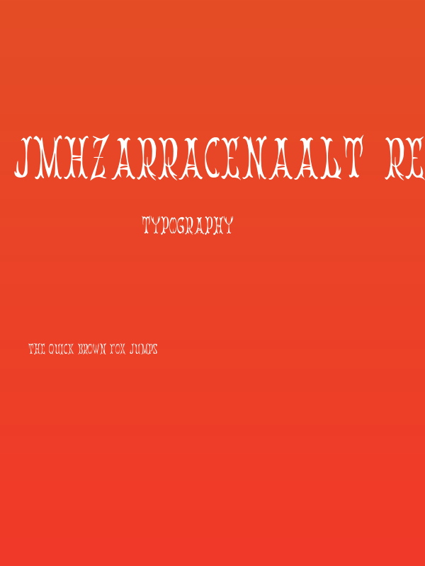 JMHZarracenaAlt-Regular Poster