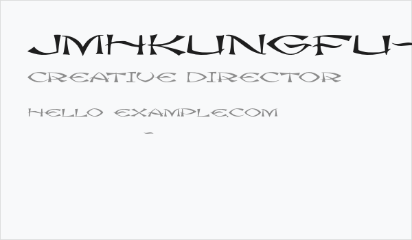 JMHkungfu-Regular Business Card