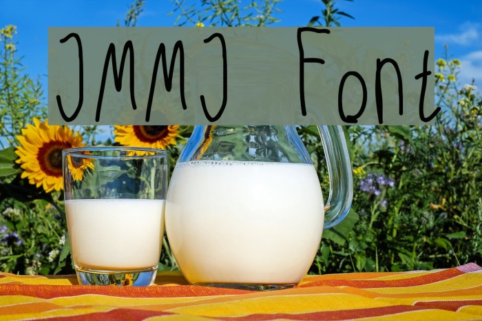 JMMJ Font examples