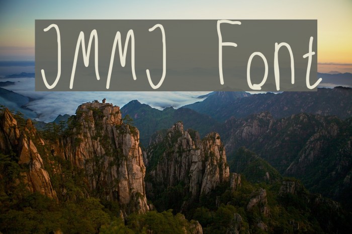 JMMJ Font examples