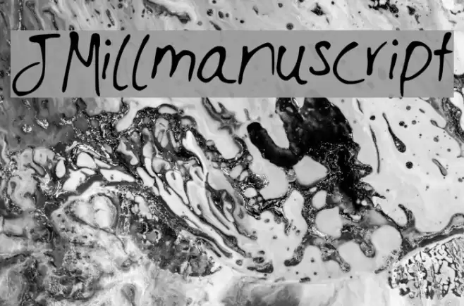 JMillmanuscript Font examples