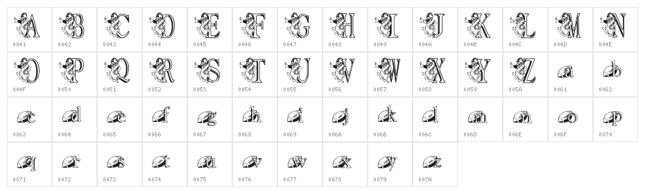 JNK FOOTBALL Character Map