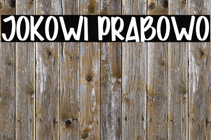 JOKOWI PRABOWO Font examples