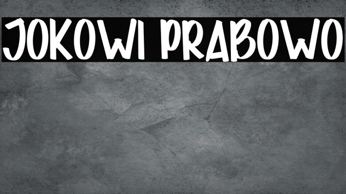 JOKOWI PRABOWO Font examples