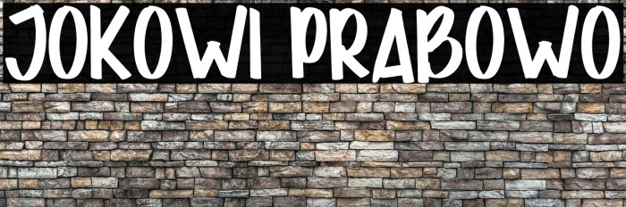 JOKOWI PRABOWO Font examples