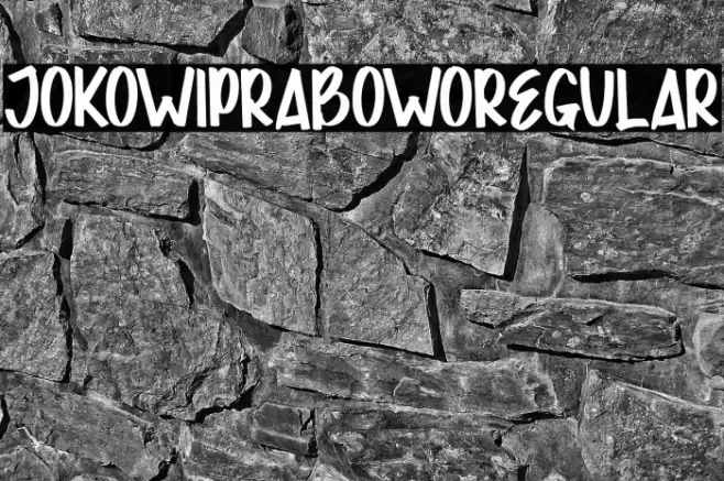 JOKOWIPRABOWORegular Font examples