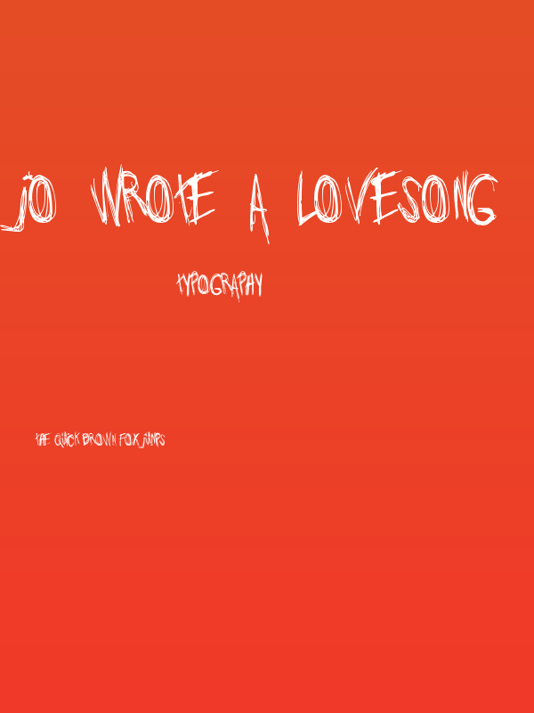 Jo_wrote_a_lovesong Poster