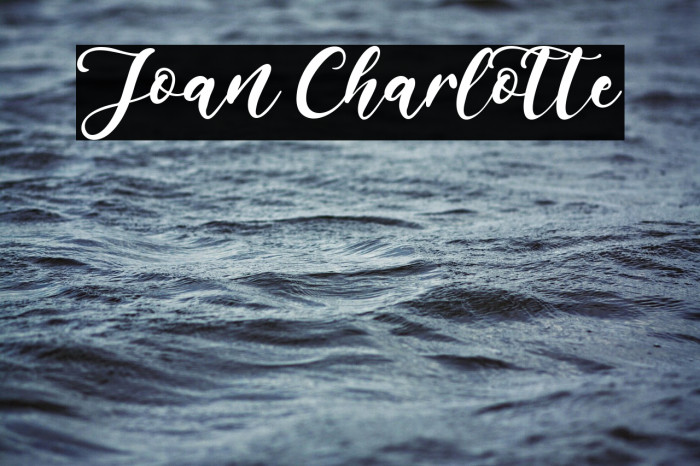 Joan Charlotte Example 1