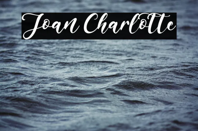 Joan Charlotte Example 1