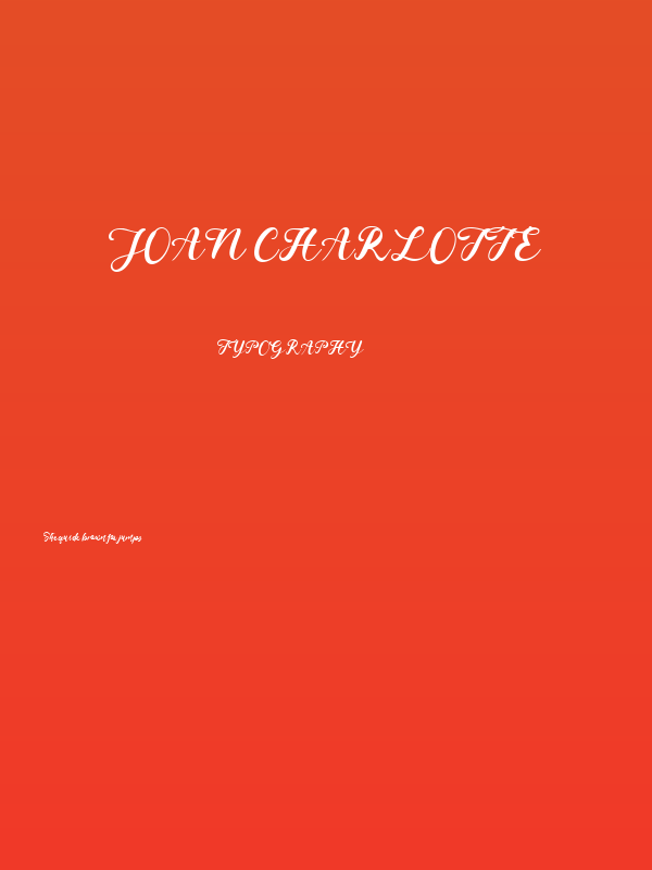 Joan Charlotte Poster