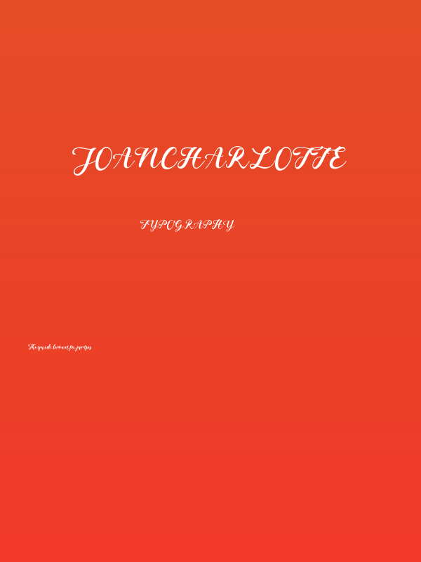 JoanCharlotte Poster