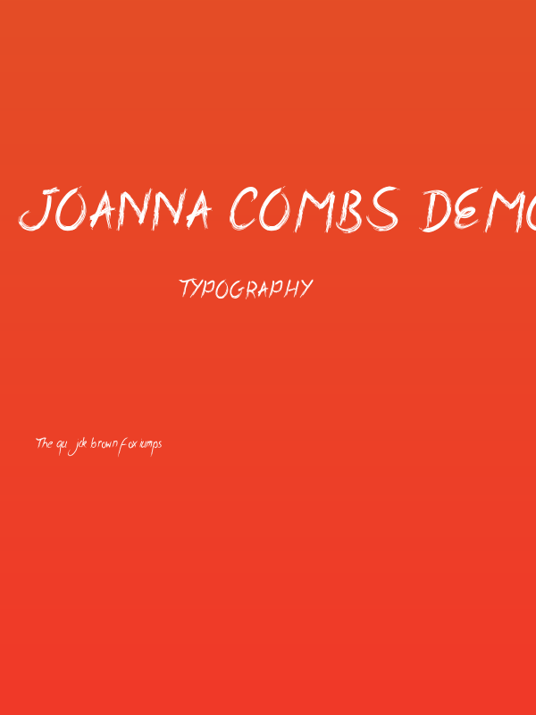 Joanna Combs Demo Poster