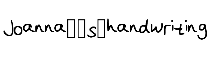 Joanna__s_handwriting Font