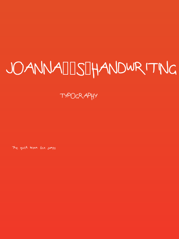 Joanna__s_handwriting Poster
