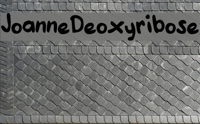 JoanneDeoxyribose Font examples