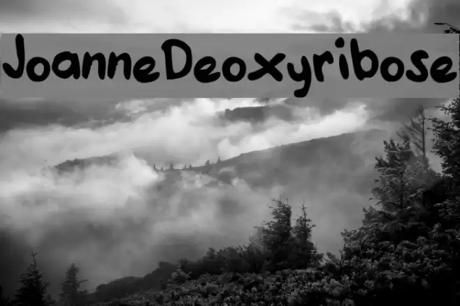 JoanneDeoxyribose Font examples