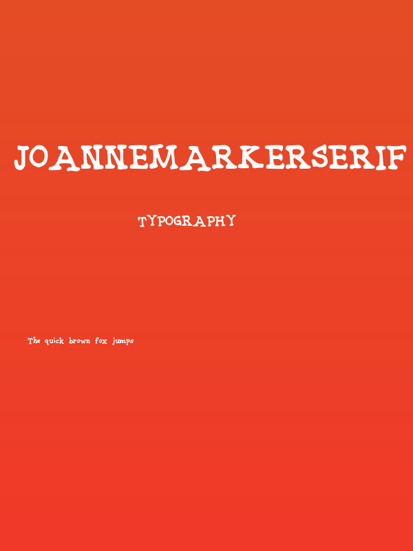 JoanneMarkerSerif Poster