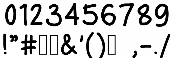 Joanne's Freehand Font OTHER CHARS