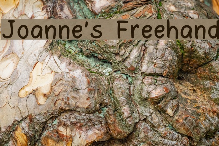 Joanne's Freehand Font examples