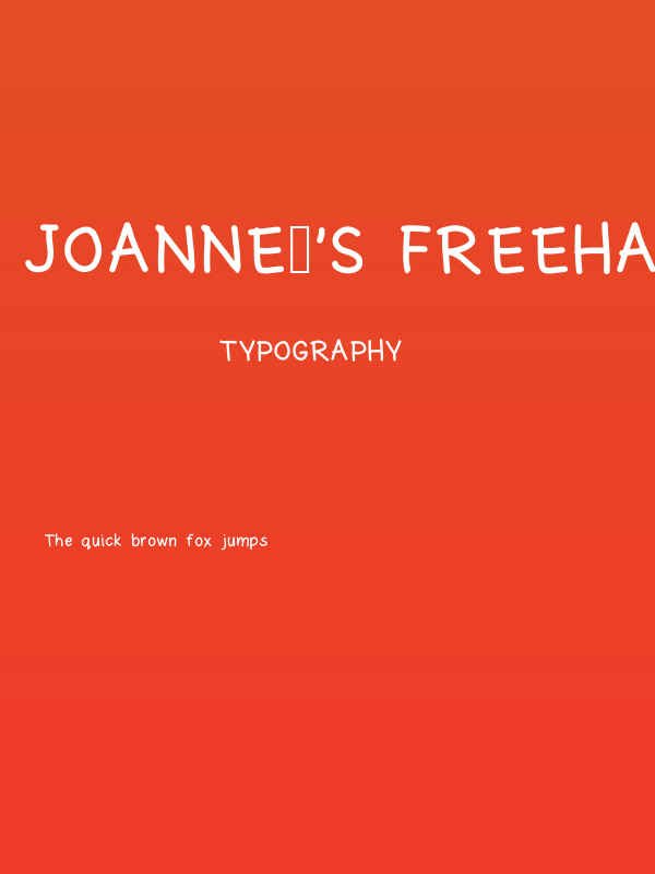 Joanne's Freehand Poster