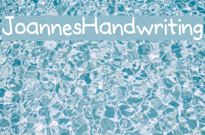 JoannesHandwriting Font examples