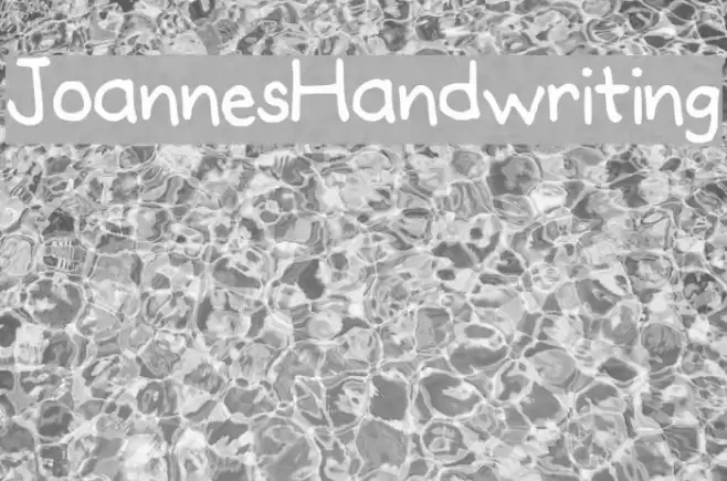 JoannesHandwriting Font examples