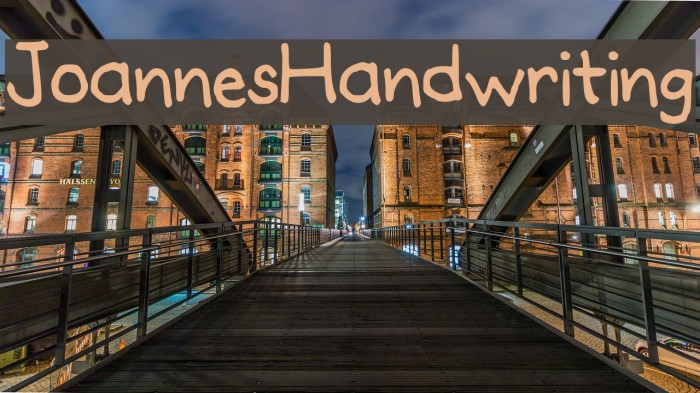JoannesHandwriting Font examples