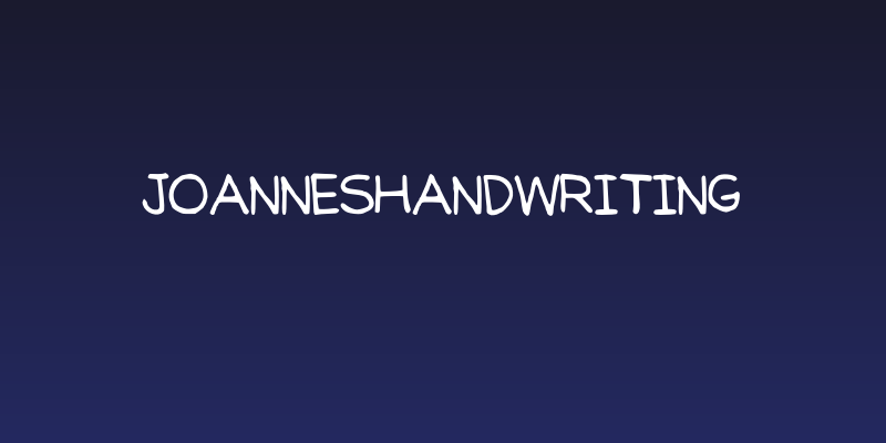 JoannesHandwriting Social Header