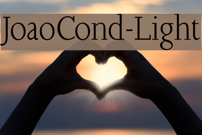 JoaoCond-Light Font examples