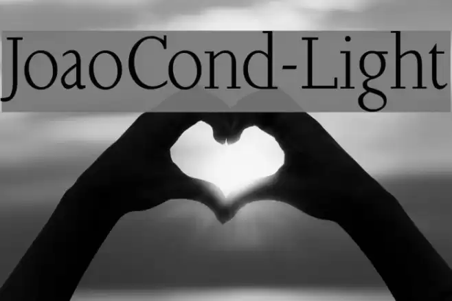 JoaoCond-Light Шрифта examples