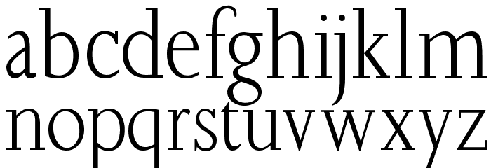 JoaoCond-Light Font LOWERCASE
