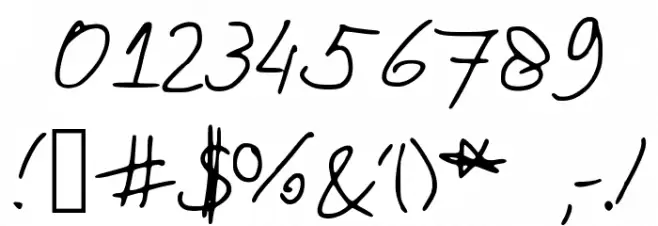 JobBoof Font OTHER CHARS