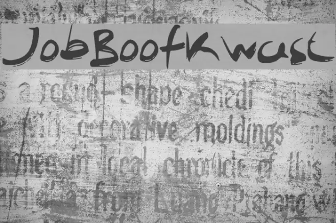 JobBoofKwast Font examples