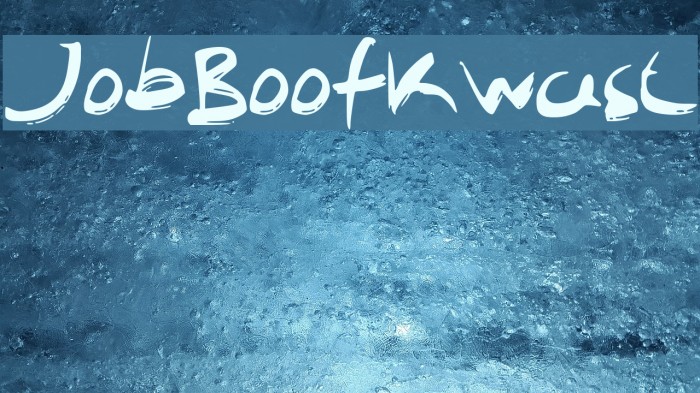 JobBoofKwast Fonte examples