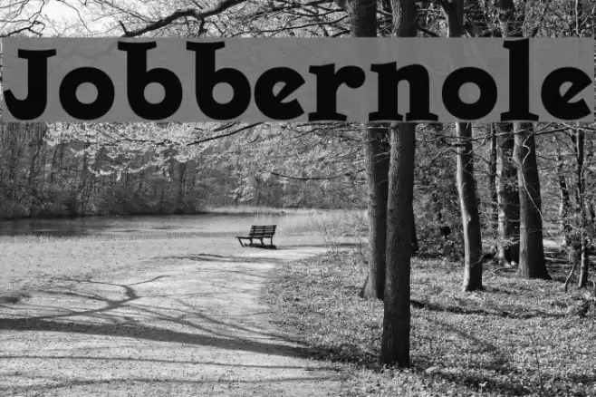 Jobbernole Font examples