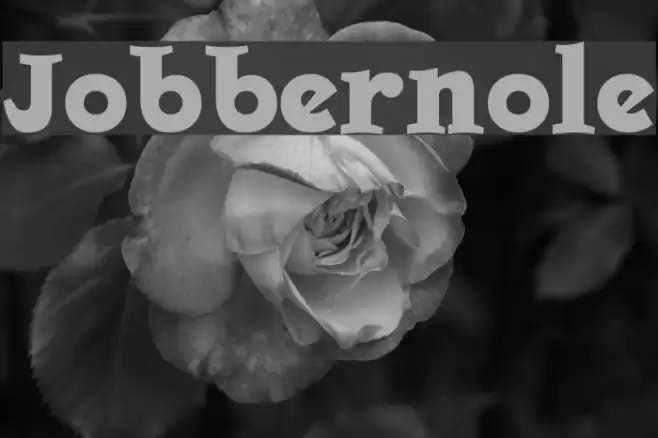 Jobbernole Font examples
