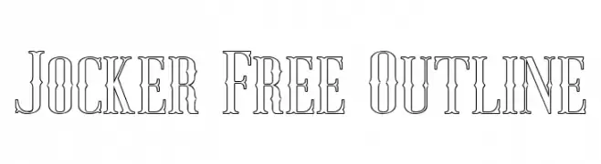 Jocker Free Outline  Descarca Fonturi Gratis