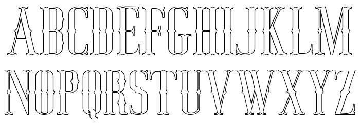 Jocker Free Outline Font OTHER CHARS