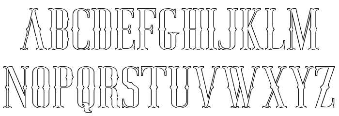Jocker Free Outline Font LOWERCASE