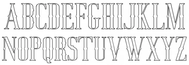 JockerFree-Outline フォント 大文字