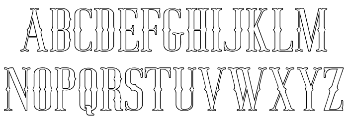 JockerFree-Outline Font LOWERCASE